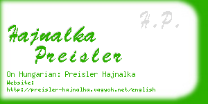 hajnalka preisler business card